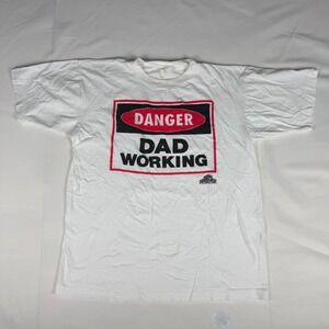 Vintage Home Improvement TV Show Danger Dad Working White‎ T-Shirt 90s Promo Tee